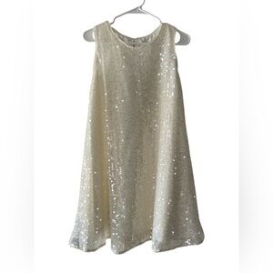 Ivory sequin a line mini dress